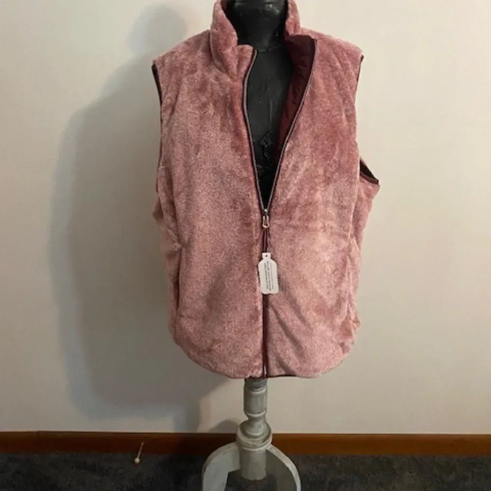 Free Country Repreve Dark Cherry reversible vest, size XXL - Picture 3 of 4
